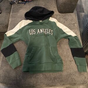 Hollister Embroidered Forest Green Hoodie